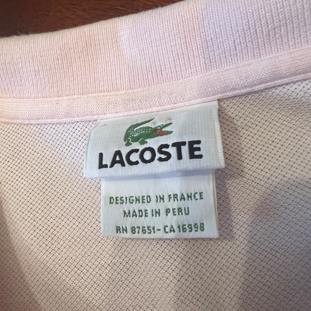 Lacoste Pink Polo Shirt